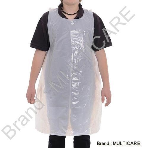 Multicare Plain PVC Disposable Apron, Color : White