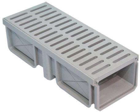 Square Trench Drain With Plastic Grating, For Home Bathroom, Hotel, Office, Grade : Polypropylene (PP)