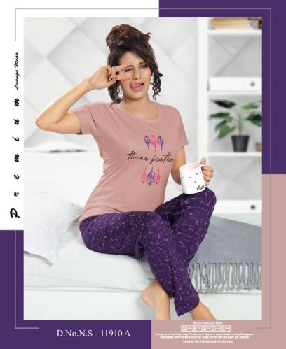 Hosiery Cotton Printed Female Night Suits, Feature : Anti-Wrinkle, Comfortable, Easily Washable