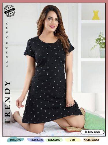 Pipal Printed Hosiery Cotton Ladies Fancy Short Nighties, Size : M, XL, XXL