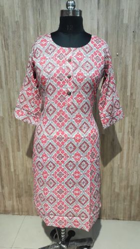 Printed Rayon Kurti, Feature : Anti Shrinkage, Comfortable