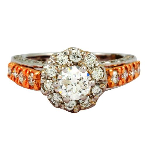 Diamond Engagement Solitaire Ring For Women's, Packaging Type : Fabric Bag, Velvet Box, Wooden Box
