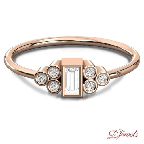Polished Gold Ladsies Diamond Ring, Gender : Female