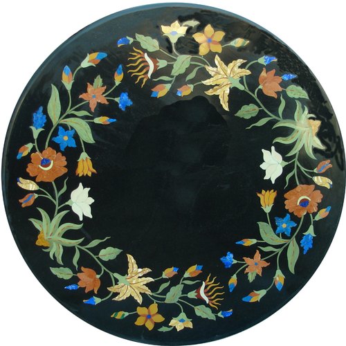 Stoneinlay Polished Printed Marble Inlay Table Top, Size : 90 Cm
