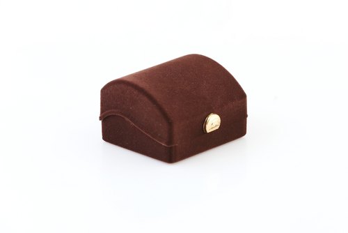 Velvet Decorative Earring Flocked Boxes, Color : Brown