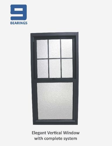 9 BEARINGS Polished Plain Aluminium Vertical Window, Shape : Rectangular