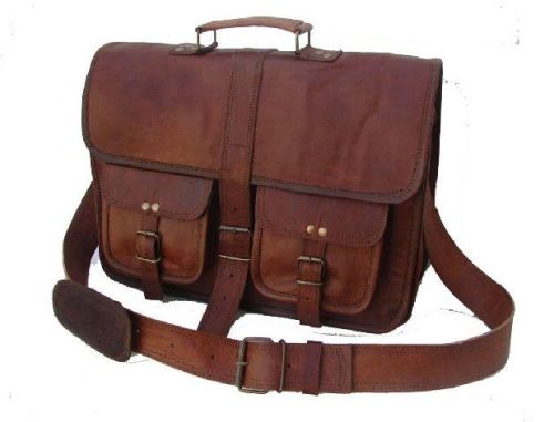 Brown Mens Leather Messenger Bag, Size : Standard