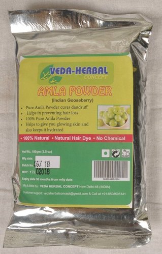 Veda- Herbal Amla Powder, Packaging Size : 100 Gram