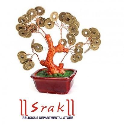 Srak Feng Shui Coins Tree, For Showpiece, Color : Golden