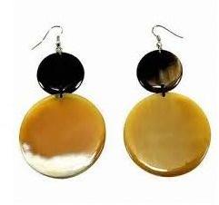 Buffalo Horn Earrings, Style : Antique