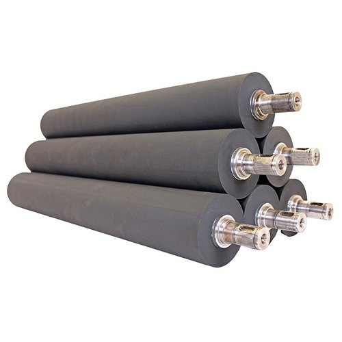 Round Black Rubber Rollers, For Industrial