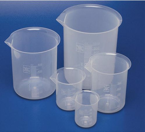 Polypropylene Plastic Beaker, Color : White