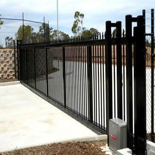 Steel Automatic Sliding Gate, Color : Black