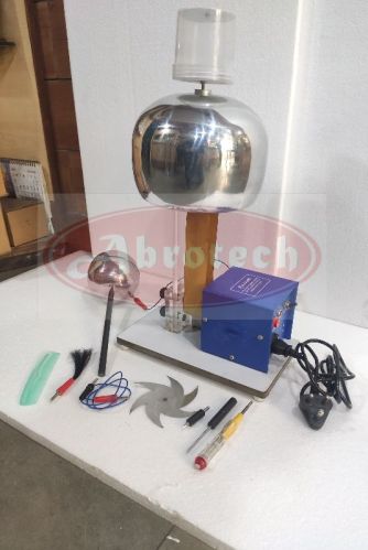 60 Hz Motorised Van De Graaff Generator, Color : Sky Blue, White