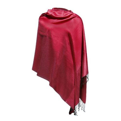 Plain Reversible Silk Stole, Size : 70x180 Cms