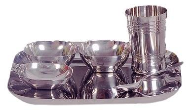Dynore Stainless Steel Dinner Set, For Home, Hotel/Restaurant