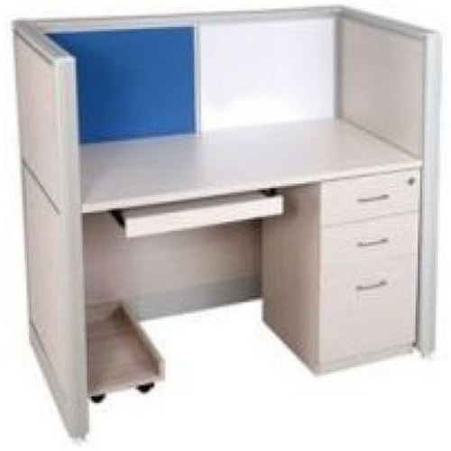 Computer Table, Color : White Blue