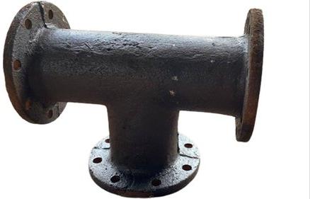 T-shape Cast Iron Double Flanged Tee, For Gas Pipe, Color : Black