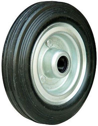 Steel Rubber Trolley Wheels, Color : Black