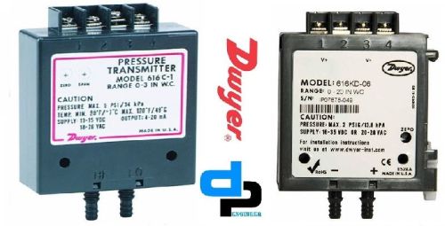 Dwyer Series 616C -3 Differential Pressure Transmitter Range 0-10 Inch Wc