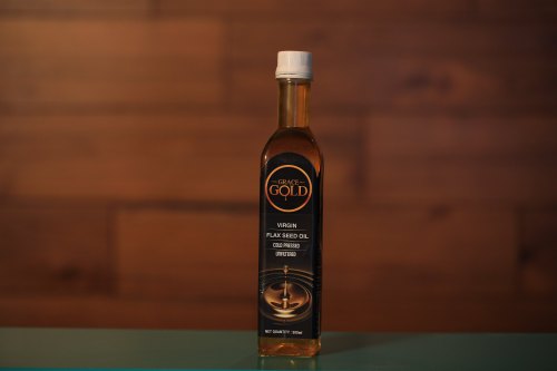 Grace Gold Cold Pressed Flaxseed Oil, Packaging Size : 250ml, 500ml, 2 Ltrs, 25ltrs