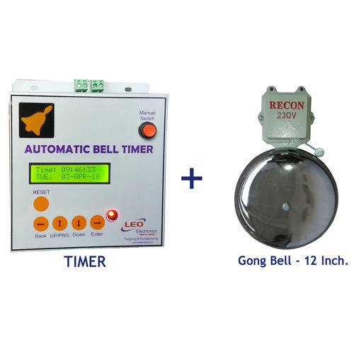 Leo Steel Automatic Gong Bell Timer, For School, Hostel