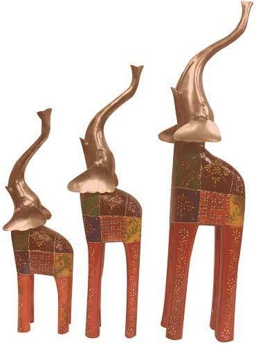 Metal Elephant Statue, Color : MultiColor
