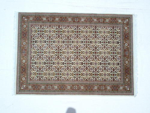 Printed Wool Bamboo Silk Designer Herati Carpet, For Floor Covering