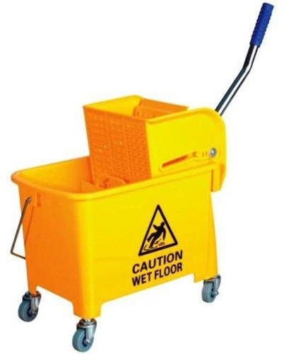 Plastic Single Mop Wringer Buckets, Loading Capacity : 10-20 Litre