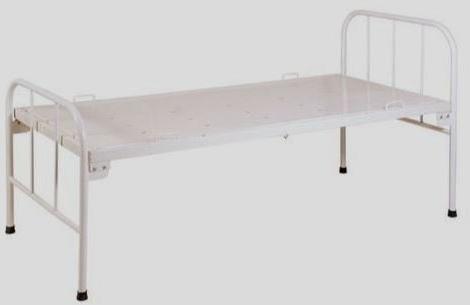 Powder Coated Paint Mild Steel Plain Hospital Bed, Size : 1980 X 900 X 600 Mm