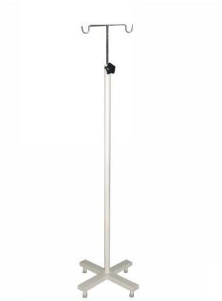 Polished Iron Saline Stand, For Clinical, Hospital, Length : Standard Length