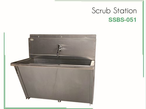 Stainless Steel Scrub Station, For Hospital, Color : Silver