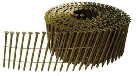 Steel Copper Coil Nail, Color : Golden