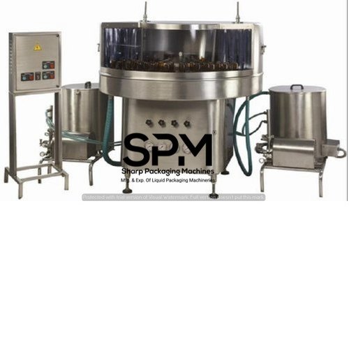 SPM Front Loading Semi-Automatic Rotary Bottle Washing Machine, Voltage : 415 V