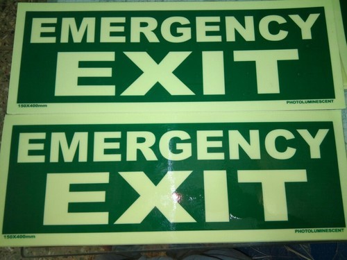 Square Exit Signage Board, Color : Green