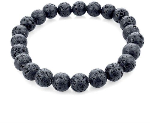 Round Black Lava Bracelet