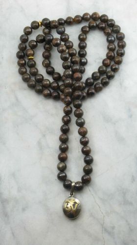 Polished Bronzite Beads Mala, Packaging Type : Plastic Packet