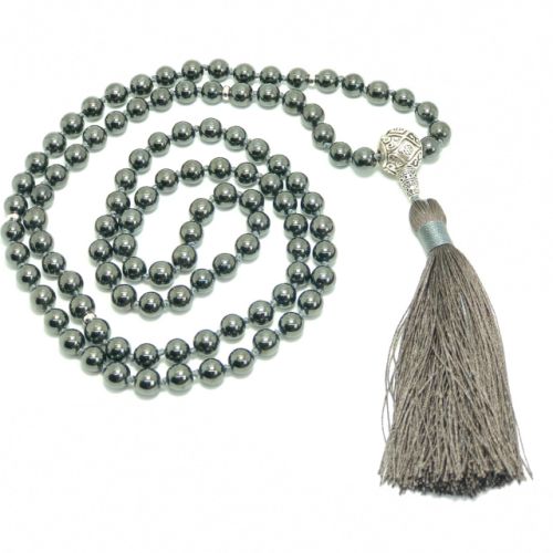 Polished Hematite Beads Mala, Feature : High Strength, Long Lasting, Quality Tested