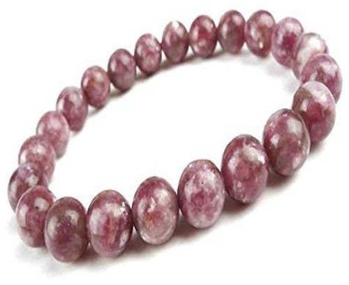 Polished Lepidolite Bracelet, Technics : Handmade