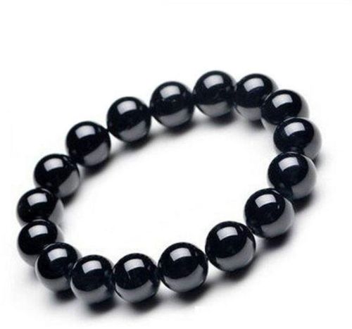 Crystal Polished Obsidian Bracelet, Technics : Handmade