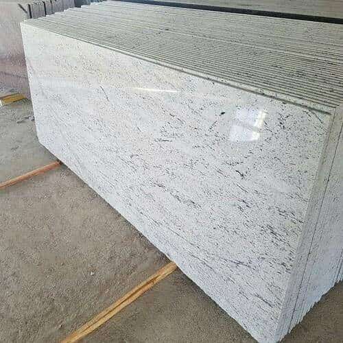 Polished Alaska White Granite Slab