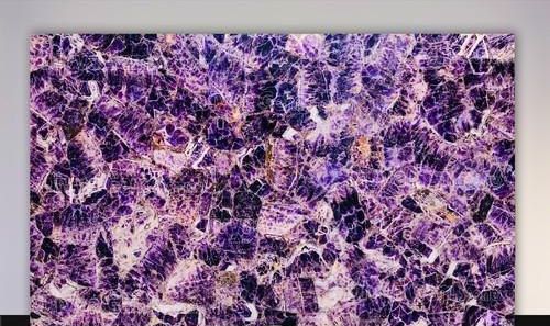 Aaliya Stones Amethyst Slabs, For Wall, Counter Tops, Flooring, Etc., Unit Size : 72 X 48 Inch