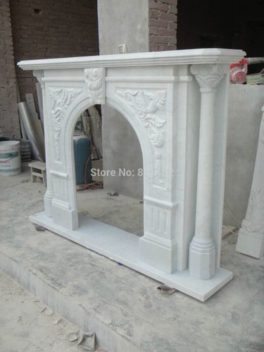 Marble Fireplace Mantel, Dimension : 60 X 45 Inch