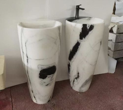 Rectangular Polished Marble Pedestal Basins, For Home, Hotel, Restaurant, Size : Multisize