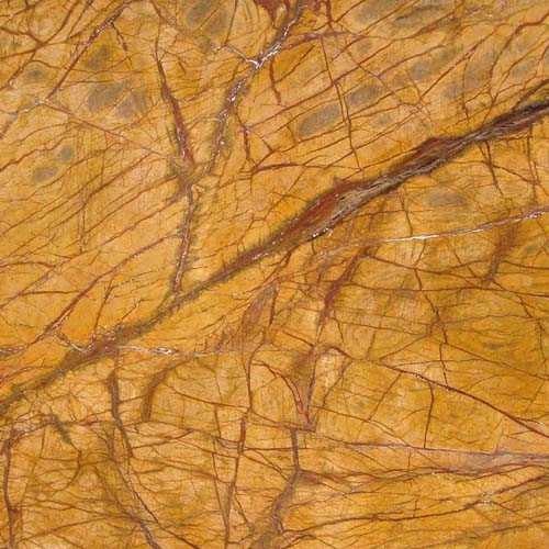 Aaliya Stones Polished Rainforest Golden Marble Slabs, For Kitchen Top