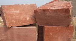 Rectangular Solid Red Sandstone Block, For Construction Use, Feature : Fine Finished, Stain Resistance