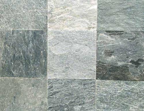 Rectangular Silver Shine Slate Stone, For Flooring, Feature : Durable, Fine Finished