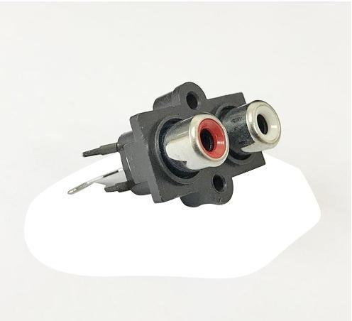 IMPORTED PLASTIC RCA Socket, Color : Black