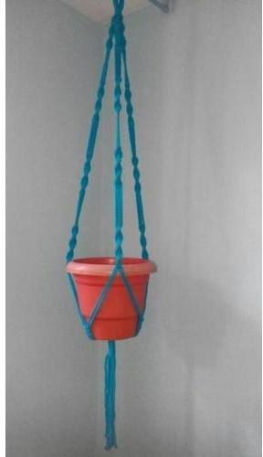 Macrame Plant Hanger, Color : Sky Blue