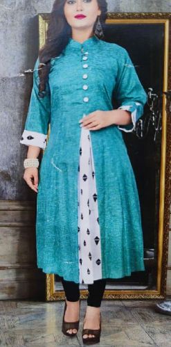 Printed Ladies Heavy Rayon Kurti, Feature : Comfortable, Easy Wash